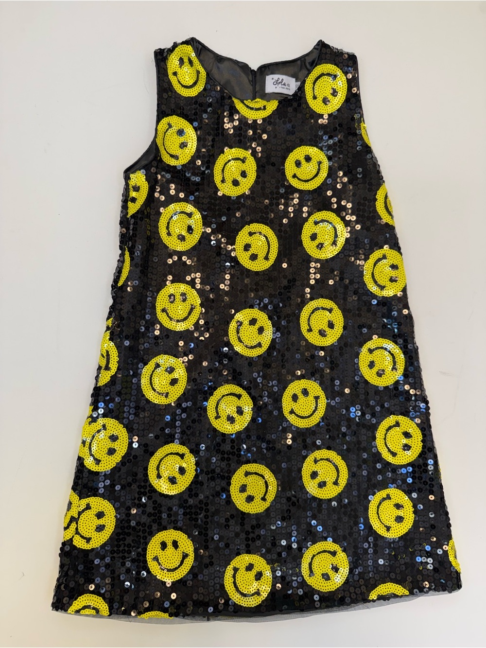 Lola + The Boys “Smiley” sequined dress Girls 12